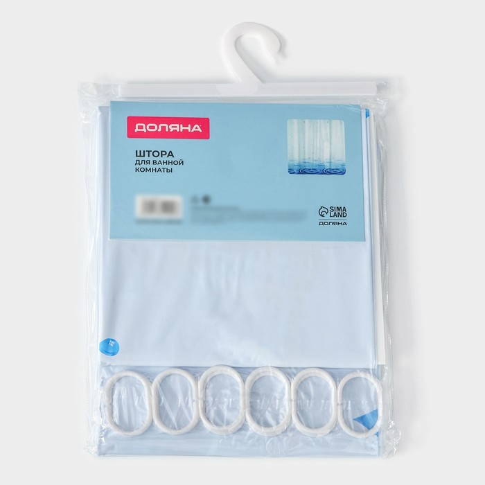 Штора для ванной Доляна &laquo;Капли&raquo;, 200&times;180 см, EVA