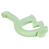 Прорезыватель - щеточка силиконовый &laquo;Лебедь&raquo;, на присоске, цвет зелёный, Крошка Я