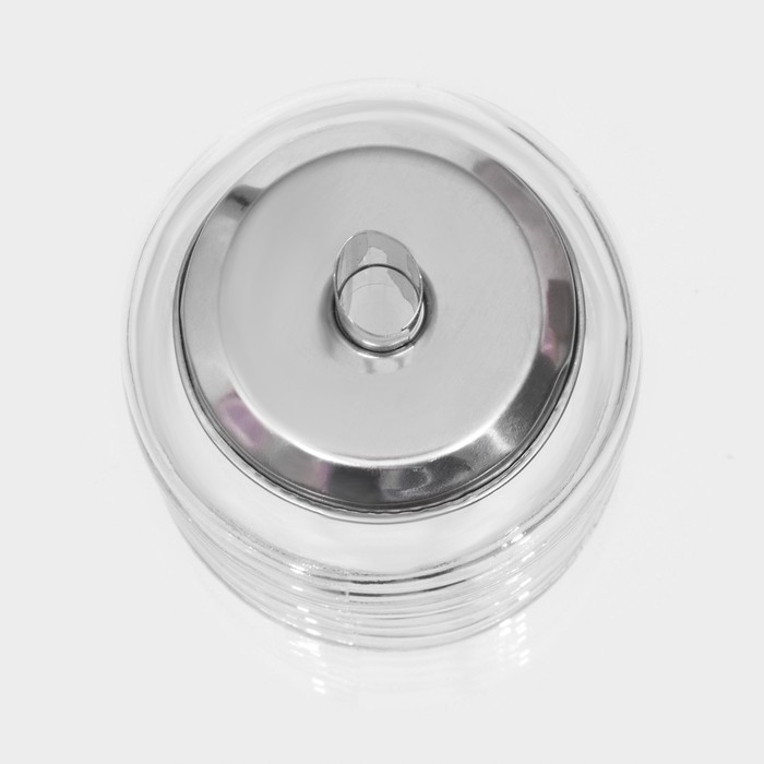 Сахарница стеклянная с дозатором Доляна &laquo;Волны&raquo;, 280 мл, 7&times;13,5 см