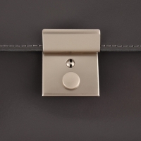 Застёжка для сумки, 3,8 &times; 4 см, цвет жемчужный серебряный