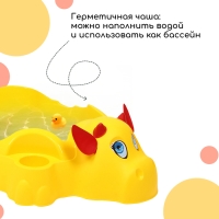 Песочница детская пластиковая, с крышкой, 116 &times; 83 &times; 30 см, &laquo;Коровка&raquo;