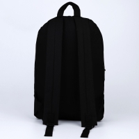 Рюкзак школьный текстильный BONES, 46х30х10 см, вертикальный карман, цвет чёрный