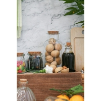 Бутылка стеклянная для соусов и масла с пробковой крышкой Доляна &laquo;Парфе&raquo;, 550 мл, 8&times;17 см