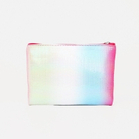 Набор косметичек 2 в 1 на молниях, цвет малиновый