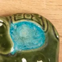Подставка под благовония "Слон" керамика, цв. зелёный, 8х6,5х1 см