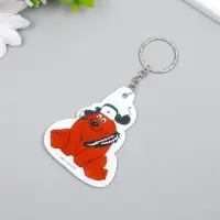 Брелок для ключей на кольце &laquo;Мишка в шапке ушанке со звездой&raquo;, EVA, 5&times;6.5 см