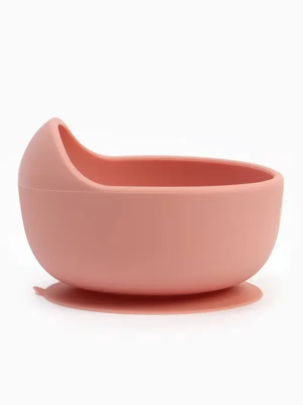 Тарелка детская на присоске и ложка, розовый, Mum&Baby