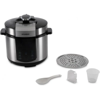 Мультиварка-скороварка HYMC-1618 серебристый-черный