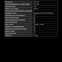 Утюг H-SI01573 2600Вт черный-синий