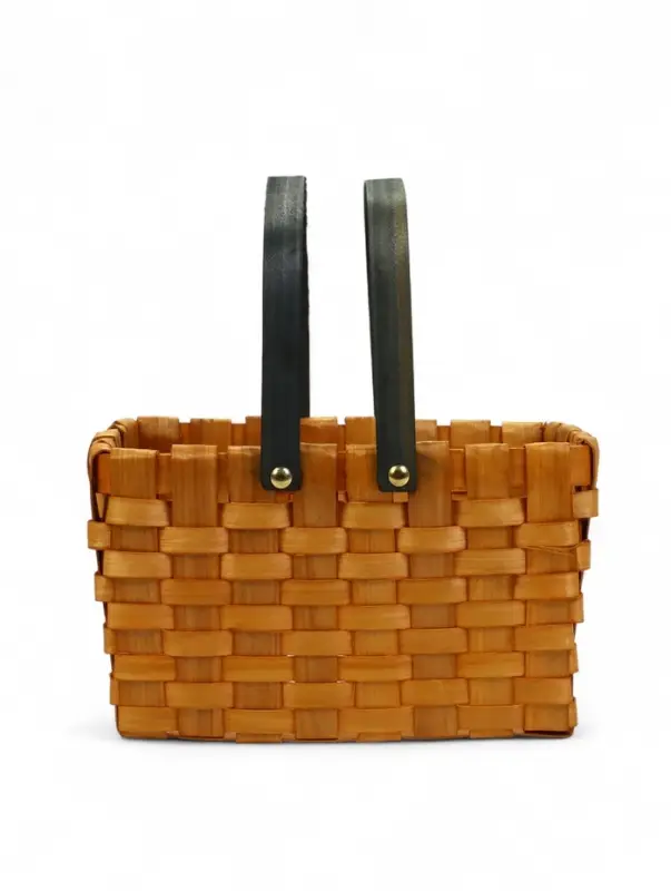 Корзина плетеная  28х23х16 см ручка h=15 см коричневый