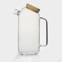Кувшин для воды стеклянный с пробковой крышкой &laquo;Эко&raquo;, 1,8 л, 17&times;10,5&times;22 см