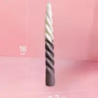 Свеча витая  2,2х2,2х18 см, соевый воск МИКС