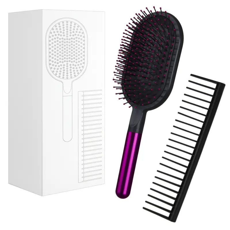 Набор расчесок Styling Set Purple new без ЛОГО (гребень + массажная) (50шт/кор)