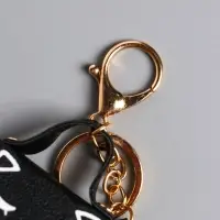 Брелок кожзам с карабином, с кистью "Сумочка. Котик" чёрный 5х2,5х6 см