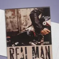 Тетрадь 48 листов в клетку, Calligrata, Real Man, обложка мелованный картон, МИКС