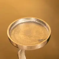 Подсвечник "Жар-птица" 11х11х30 см, алюминий, цв. серебро