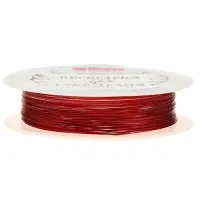Проволока для творчества и бисероплетения, d=0.3 мм, 10 м, красный