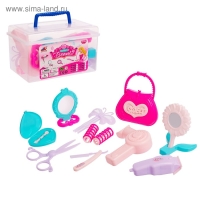 Набор парикмахера &laquo;Очаровательная леди&raquo;, 11 предметов, в чемодане