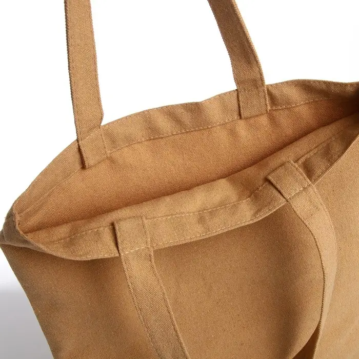Сумка-шопер без застёжки, из текстиля, цвет бежевый