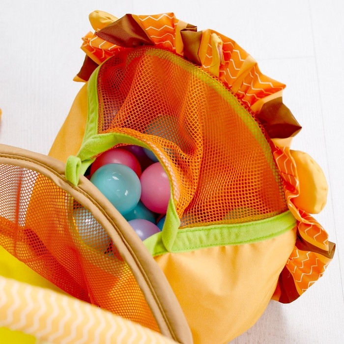 Развивающий коврик 3 в 1 &laquo;Лев&raquo;, 68x68 см, 30 цветных шариков, 4 игрушки, Крошка Я