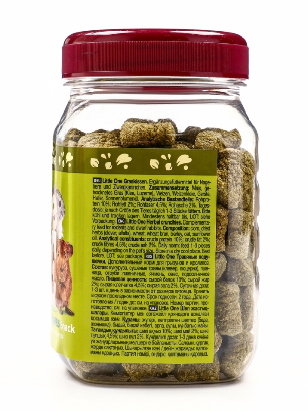Лакомство Little One "Травяные подушечки" для грызунов, 100 г