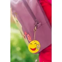 Светоотражающий элемент &laquo;Смайлик-мир&raquo;, двусторонний, d = 5 см, цвет жёлтый