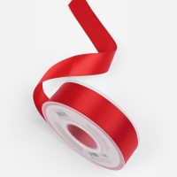 Лента атласная двухсторонняя №0250 25мм*25&plusmn;1м алый TR