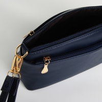 Сумка женская кросс-боди на молнии, цвет синий