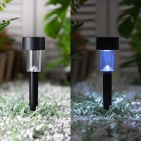 Набор садовых светильников на солнечной батарее &laquo;Цилиндр&raquo;, 4.5 &times; 30 &times; 4.5 см, 1 LED, свечение белое, 10 шт.