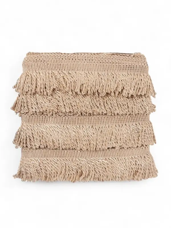 Бахрома жгут, 6,5 см, 20 м&plusmn;0.5, цвет бежевый