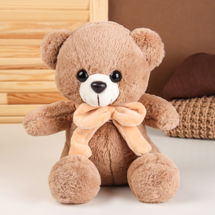 Мягкая игрушка &laquo;Мишка в шарфе&raquo;, 24 см, цвет коричневый