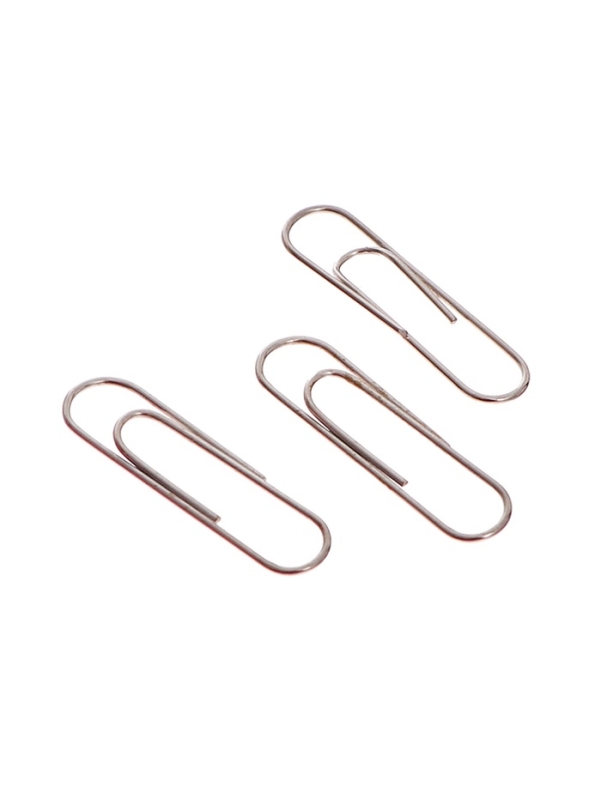 Скрепки 28мм никелированные в пластиковой тубе 350 штук