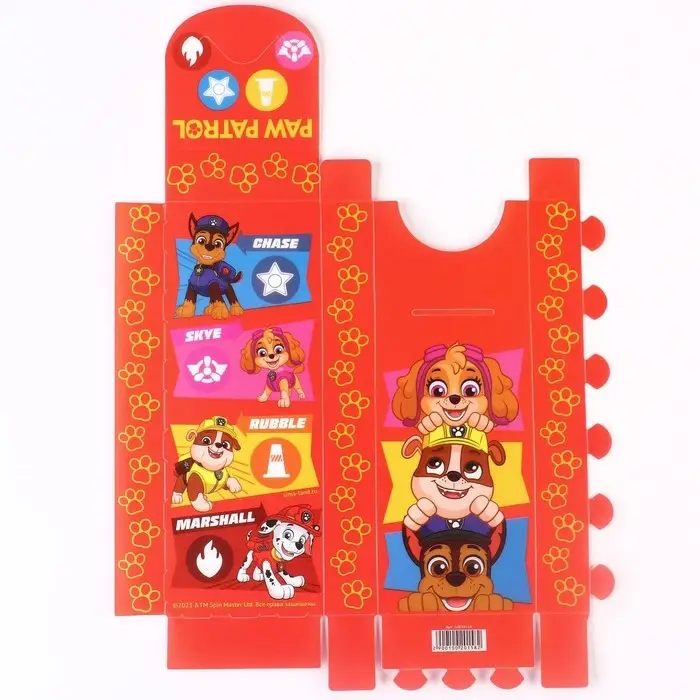 Пенал-футляр пластиковый, 75&times;195&times;25 мм, сборный, &laquo;Щенячий патруль&raquo;