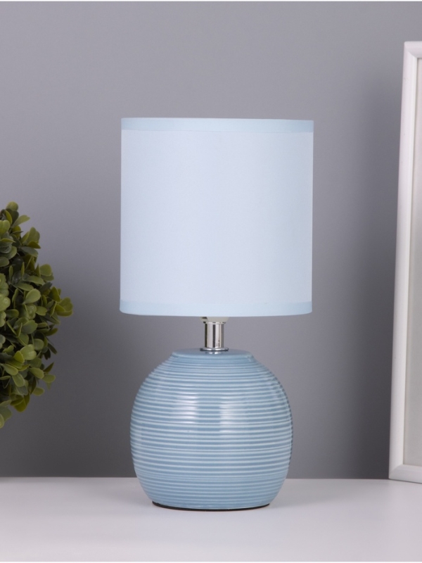 Лампа настольная "Бриз" 1х40Вт Е14 голубой 13х13х25см