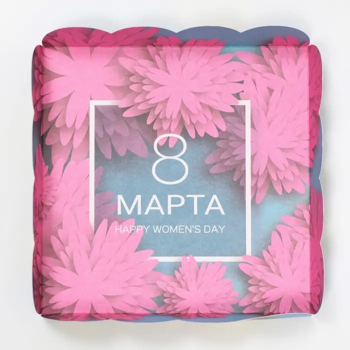 Коробка для печенья, &laquo;Праздник весны&raquo;, 15&times;15&times;3 см