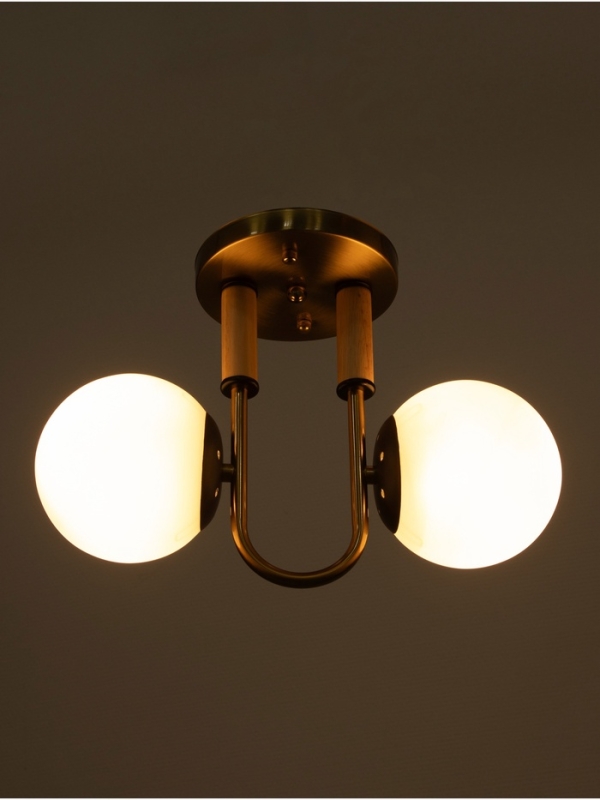 Люстра "Донна" 2х40Вт Е27 черный/латунь 37х15х25см