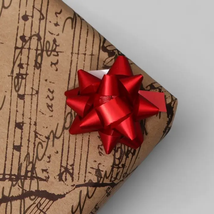 Бант - звезда №3.5, металлик, ассорти