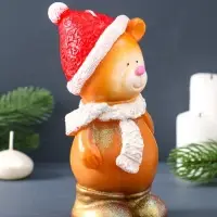 Свеча фигурная "Мишка в красной шапке" 8х8х17,5 см