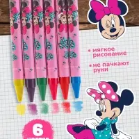 Восковые мелки - карандаши &laquo;Минни Маус&raquo;, 6 цветов