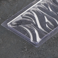 Форма для шоколада &laquo;Цунами&raquo;, пластик, 20,5&times;10,5&times;1 см, прозрачная