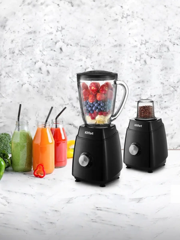 Блендер стационарный с чашей КТ-3029 (3 в 1) - 600 Вт