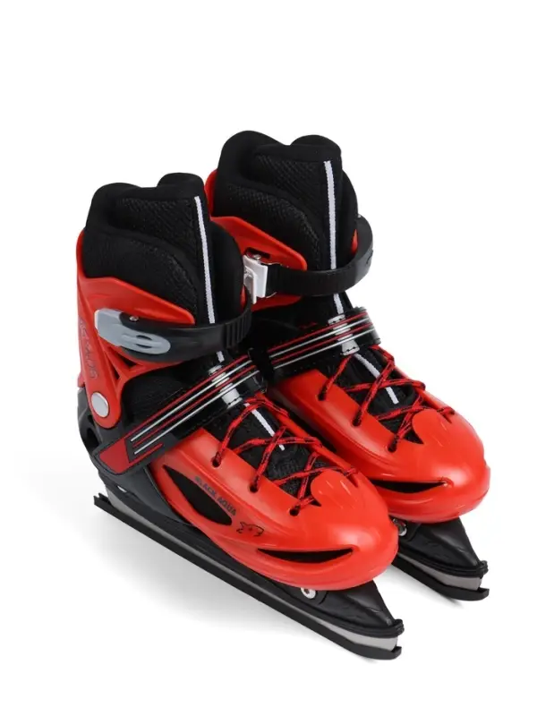 Коньки для фитнеса с роликовой платформой BlackAqua (р.34-37, красный)