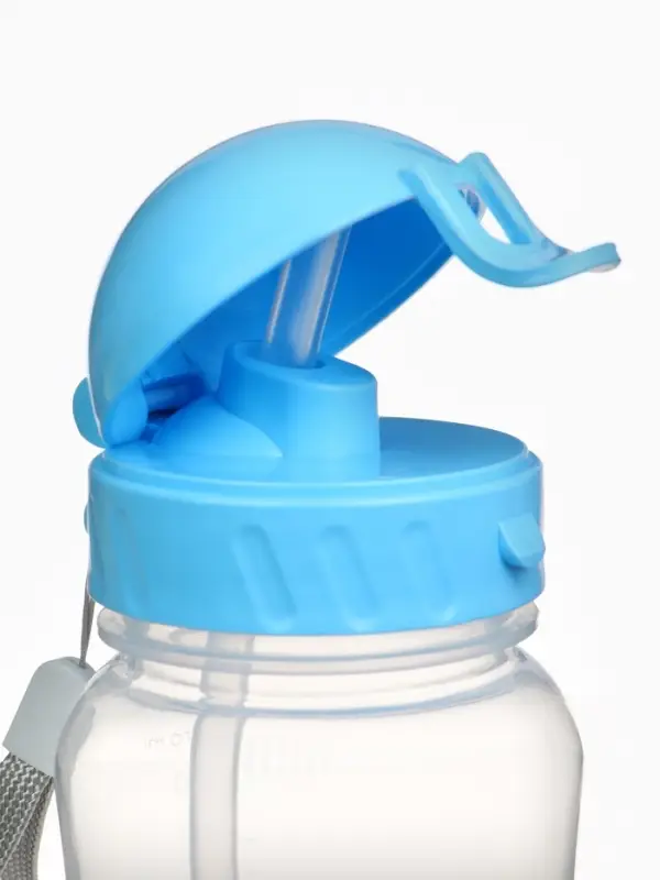 Поильник-непроливайка с трубочкой, 270 мл, Синий трактор