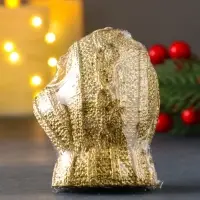 Свеча "Варежка", лак золото