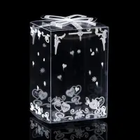 Складная прозрачная коробка из PVC, для упаковки подарков, 4.5&times;5&times;7.5 см