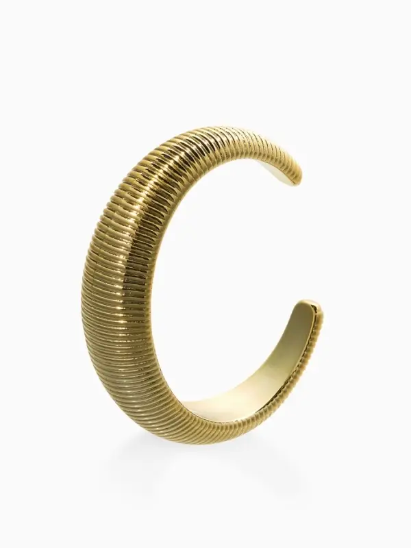 Браслет каркасный "Пружина", цвет золото