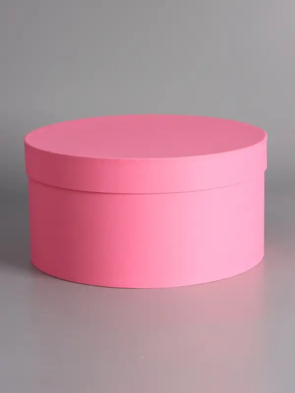 Коробка круглая розовая, 30 х 15 см