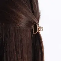 Крабик для волос &laquo;Эмма&raquo;, дуга, 2.5 см, золото