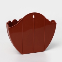 Кашпо для цветов настенное &laquo;Хризантема&raquo;, 1л, 20 х11 х15,3 см, цвет терракот