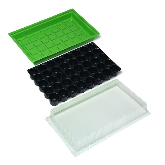 Мини-парник для рассады, 57 &times; 36 &times; 13.5 см, 1 вставка, 40 ячеек, Greengo